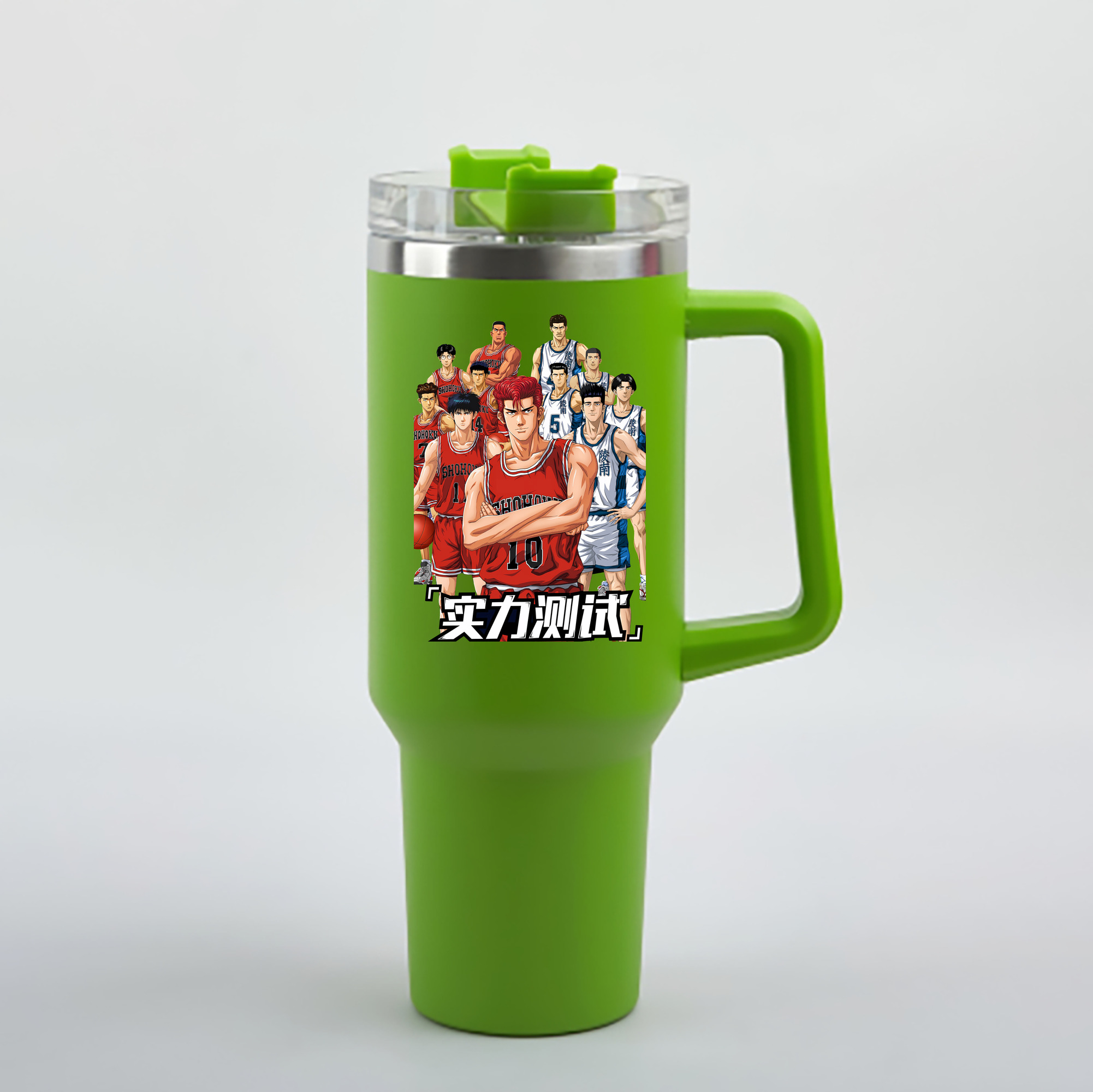 （画像用） SLAM DUNK／スラムダンク 1200mL車用タンブラー - クリスタルステッカー（プラスチックストロー付き）
